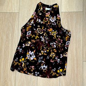 A.L.C. Silk Floral Blouse Racerback 0